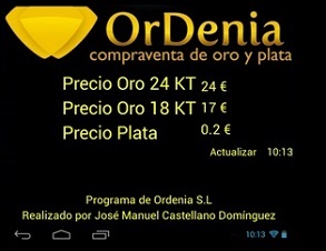 Aplicación Ordenia Clientes